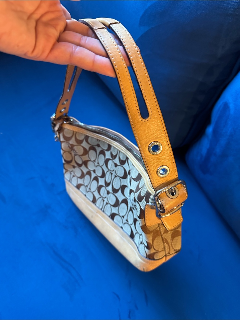 Vintage Y2K Coach 9363 Signature C East West Shoulder… - Gem